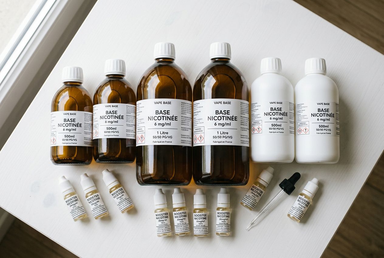 Base nicotin&eacute;e 1 litre 6 mg : meilleure base e-liquide DIY