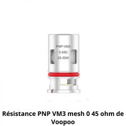 Pack de résistances Mesh PnP VM4 0.6 Ohm et VM1 0.3 Ohm pour Pod Drag X - Voopoo