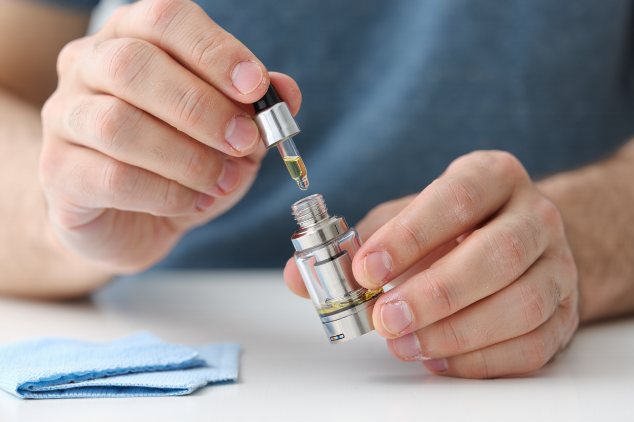 Remplissage correct d'un clearomiseur pour éviter les fuites