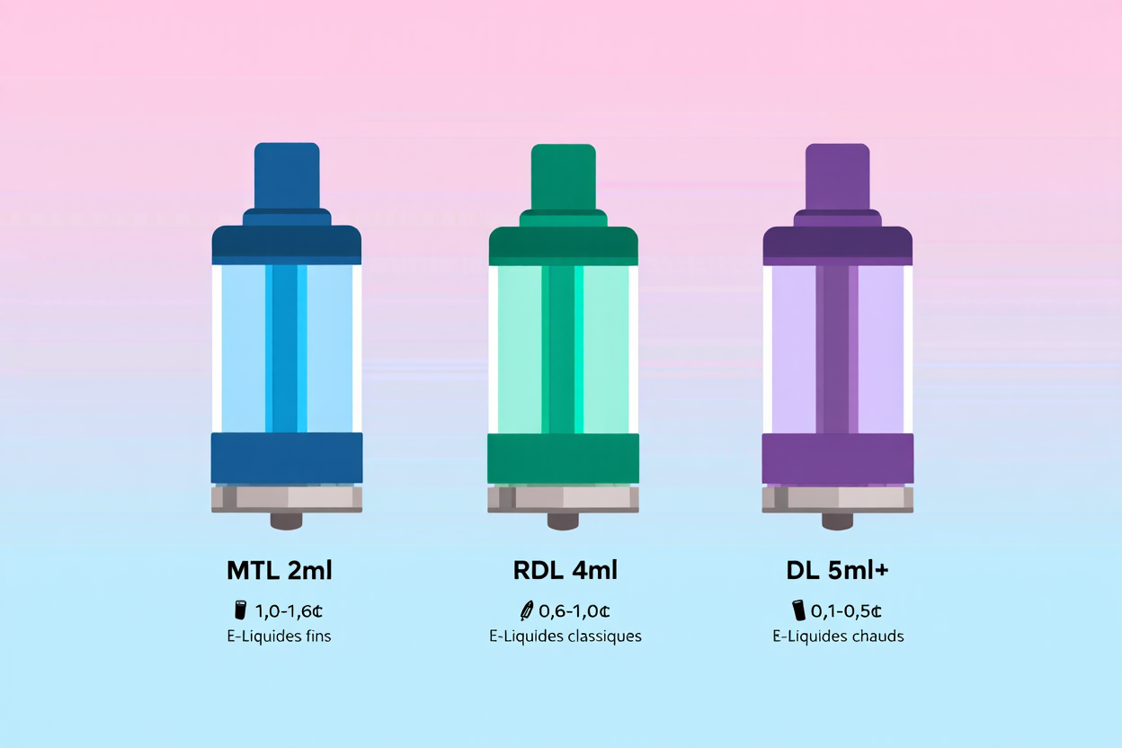 Les trois styles de clearomiseurs
