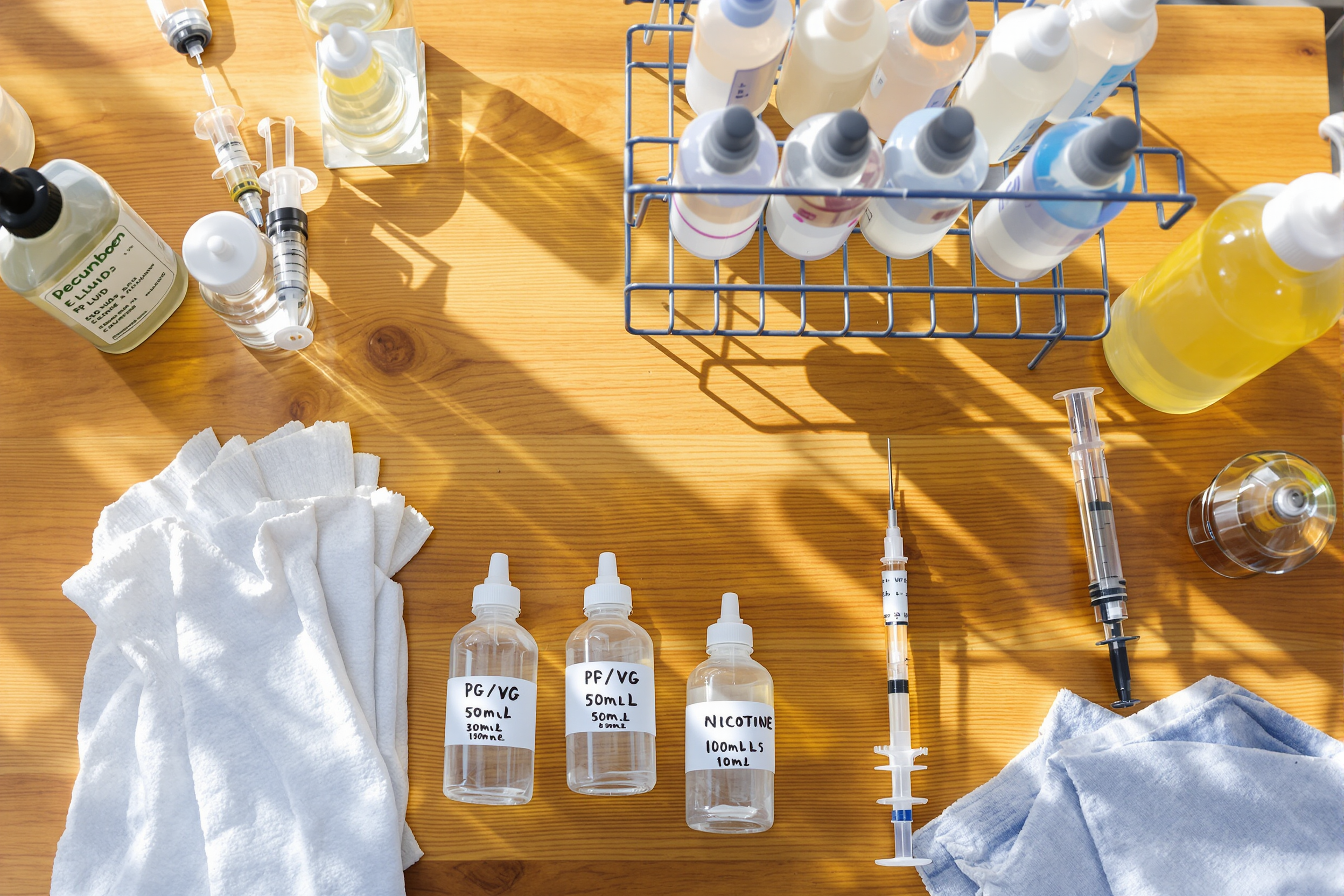 Station de réutilisation de flacons pour DIY e-liquide